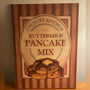 Kirkland's Old Fashioned Country Kitchen Buttermilk Pancake Mix Sign 15x12”